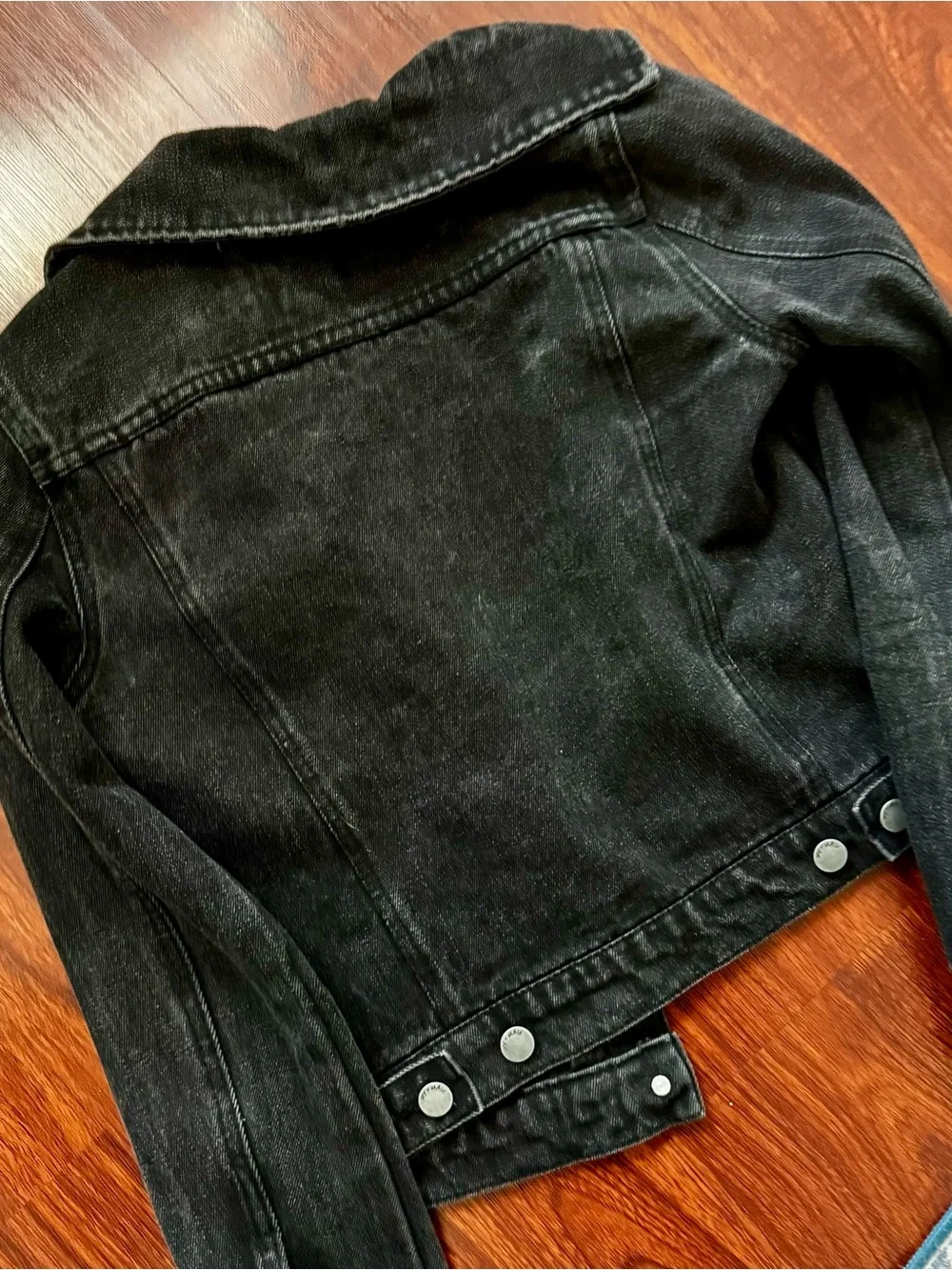 Washed Black Denim Jean Jacket - My Mai